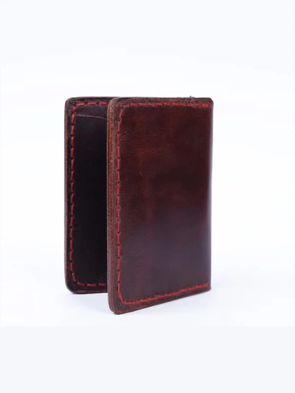Handstitched Brown Leather Wallet
