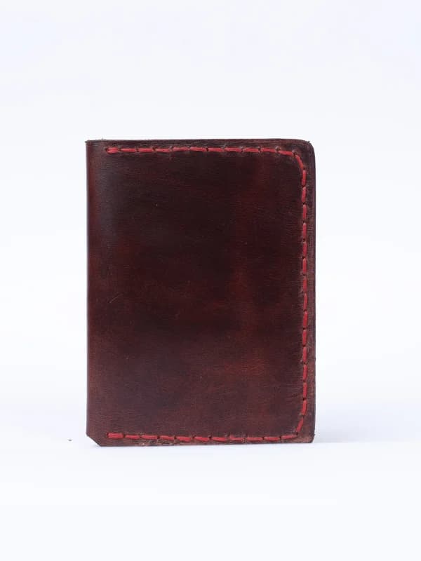 Handstitched Brown Leather Wallet